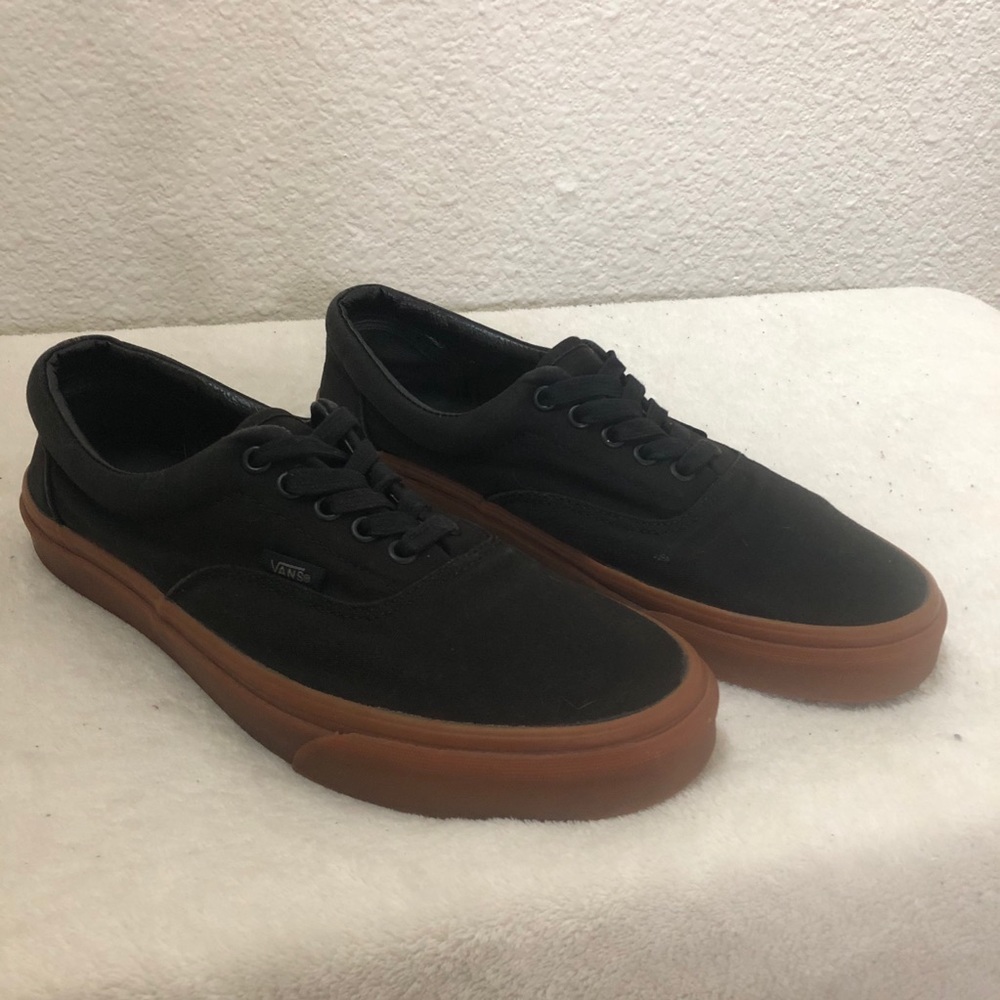 Black vans gum soles